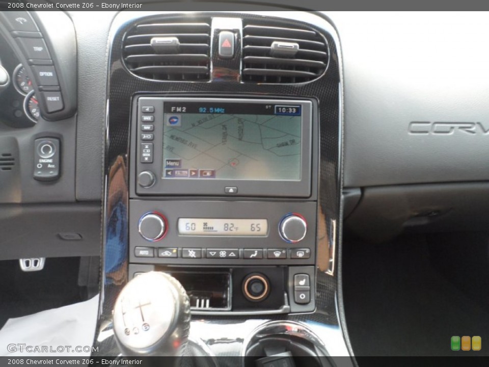Ebony Interior Navigation for the 2008 Chevrolet Corvette Z06 #50473855