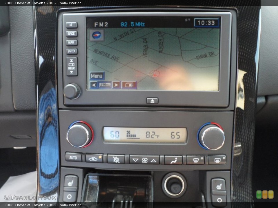 Ebony Interior Navigation for the 2008 Chevrolet Corvette Z06 #50473873