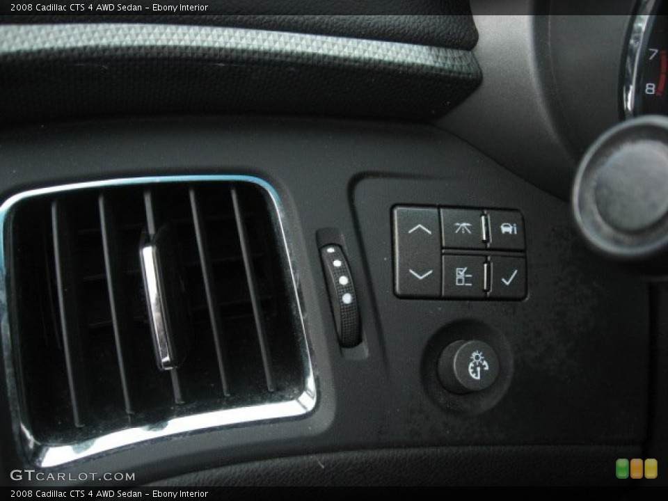 Ebony Interior Controls for the 2008 Cadillac CTS 4 AWD Sedan #50473900