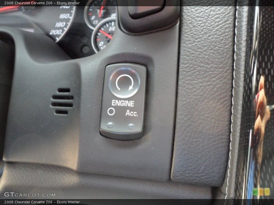 Ebony Interior Controls for the 2008 Chevrolet Corvette Z06 #50473921