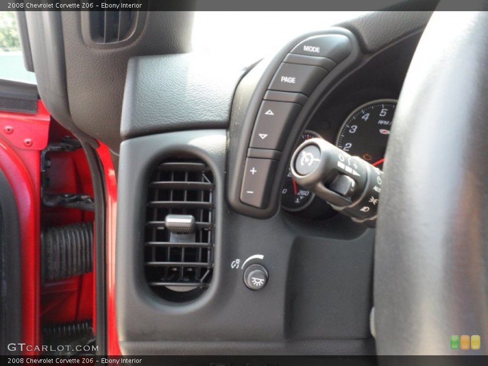 Ebony Interior Controls for the 2008 Chevrolet Corvette Z06 #50473984