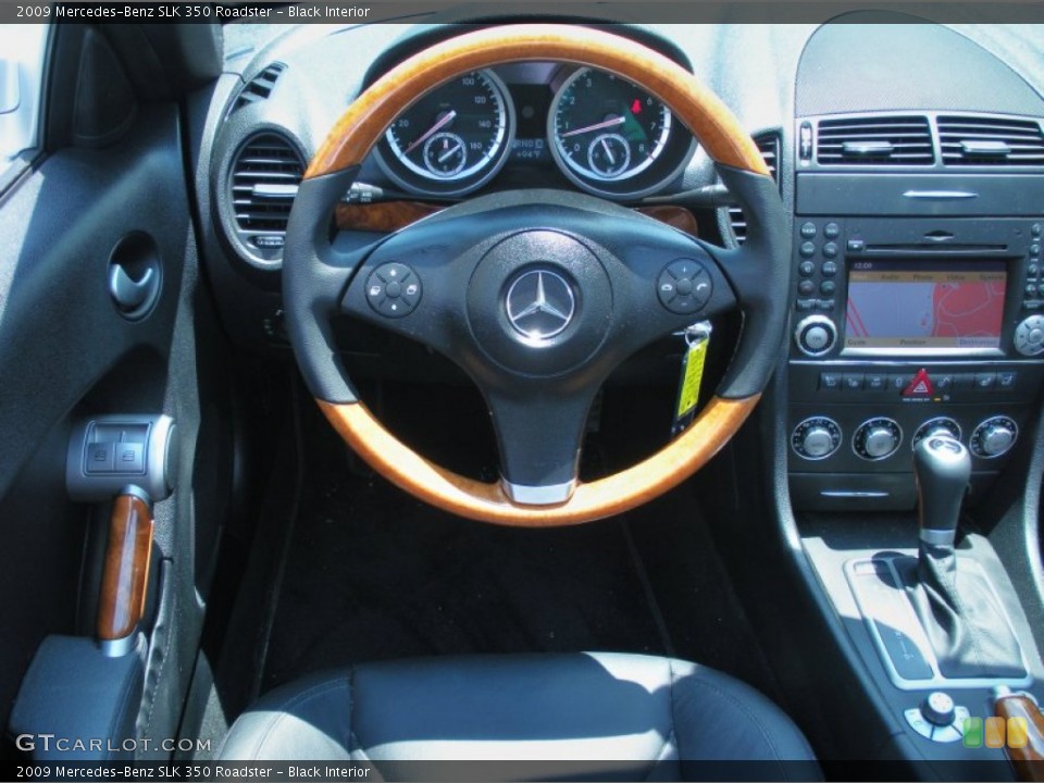 Black Interior Steering Wheel for the 2009 Mercedes-Benz SLK 350 Roadster #50478439