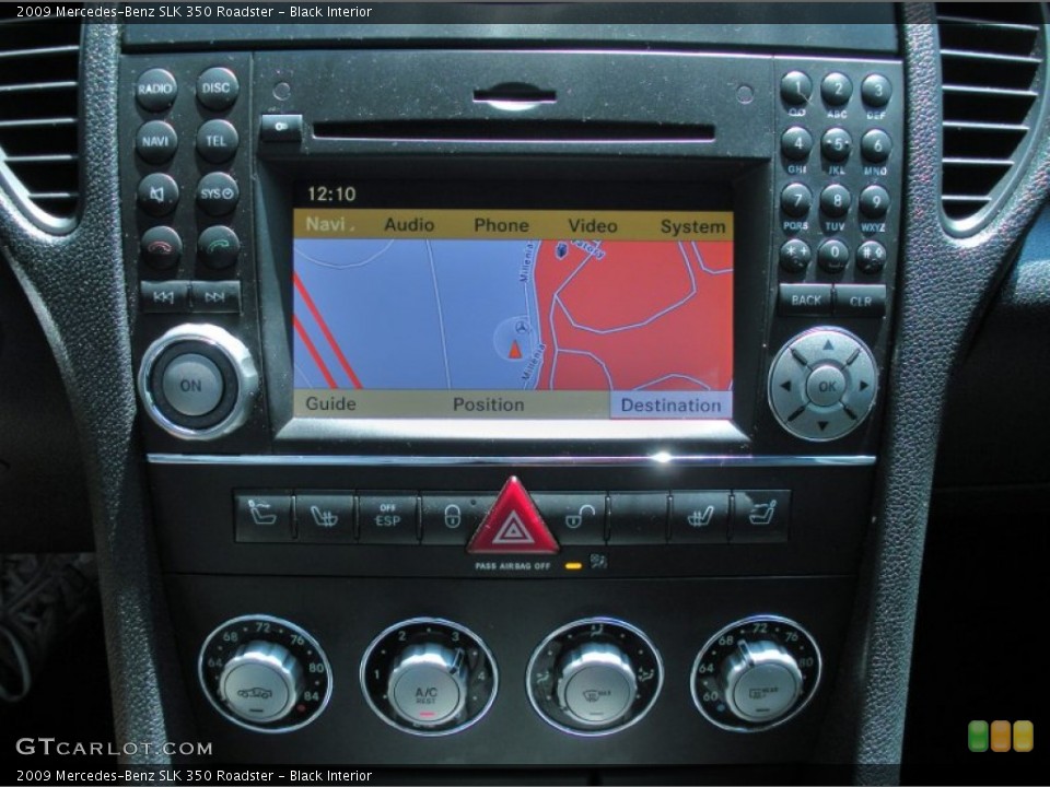Black Interior Controls for the 2009 Mercedes-Benz SLK 350 Roadster #50478485