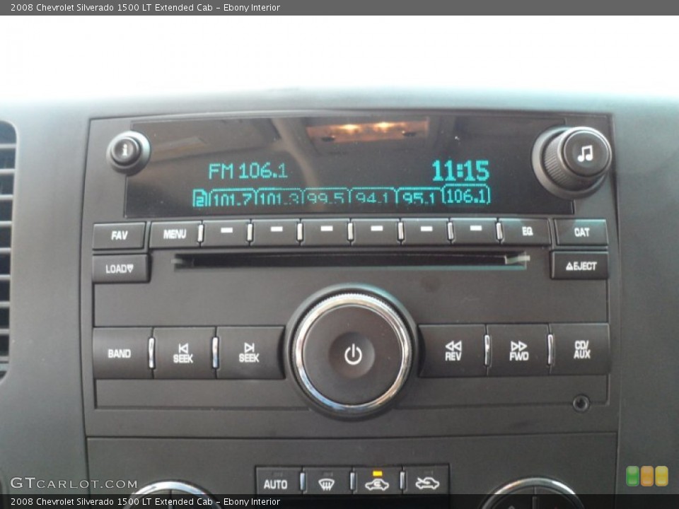 Ebony Interior Controls for the 2008 Chevrolet Silverado 1500 LT Extended Cab #50479585