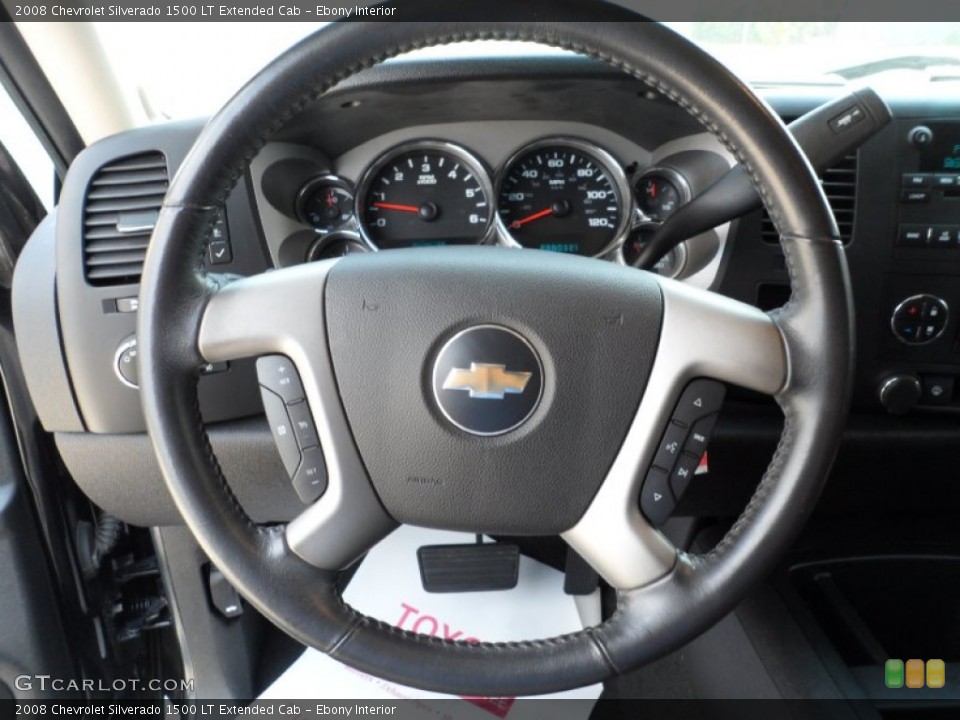 Ebony Interior Steering Wheel for the 2008 Chevrolet Silverado 1500 LT Extended Cab #50479615