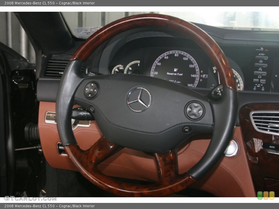 Cognac/Black Interior Steering Wheel for the 2008 Mercedes-Benz CL 550 #50479619