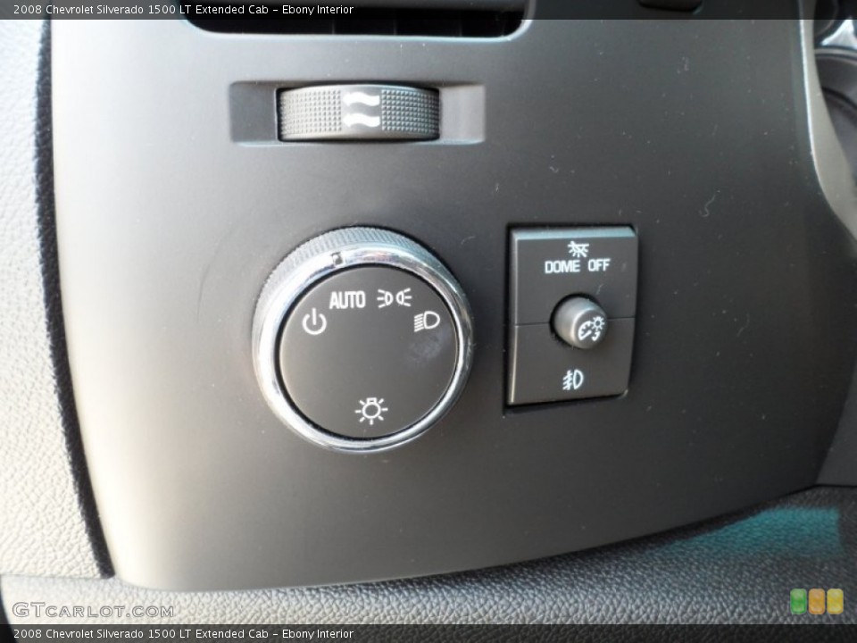 Ebony Interior Controls for the 2008 Chevrolet Silverado 1500 LT Extended Cab #50479660