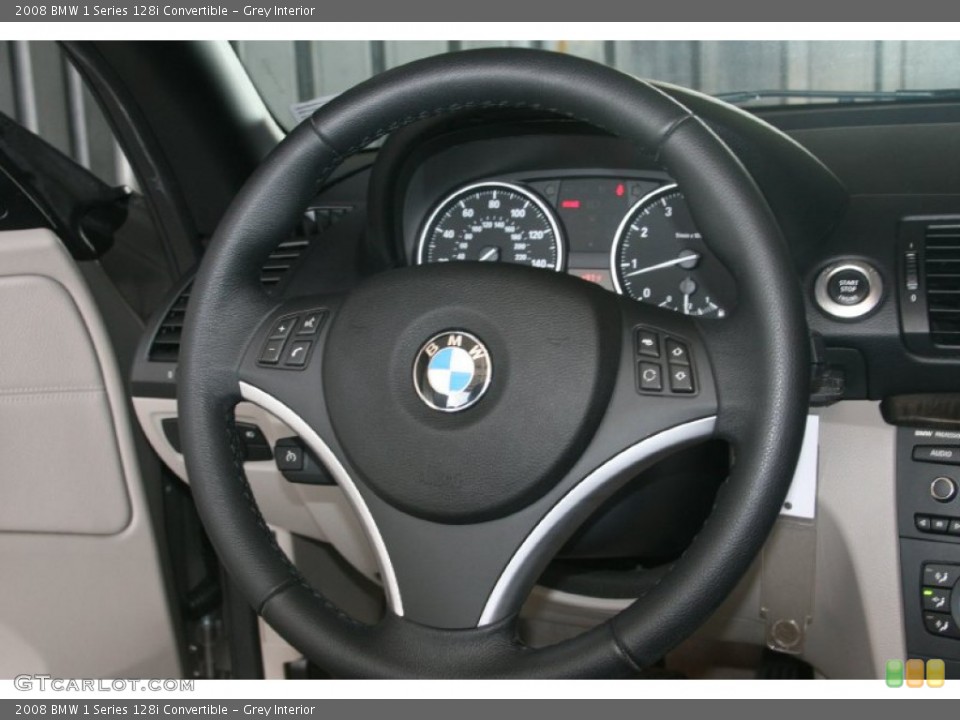 Grey Interior Steering Wheel for the 2008 BMW 1 Series 128i Convertible #50480182