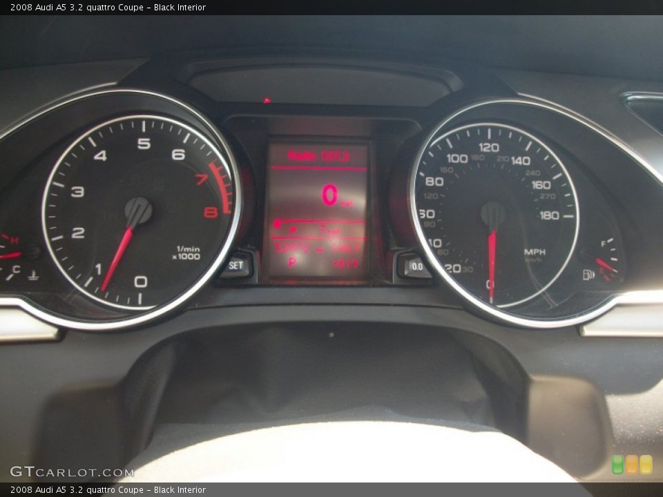 Black Interior Gauges for the 2008 Audi A5 3.2 quattro Coupe #50480272