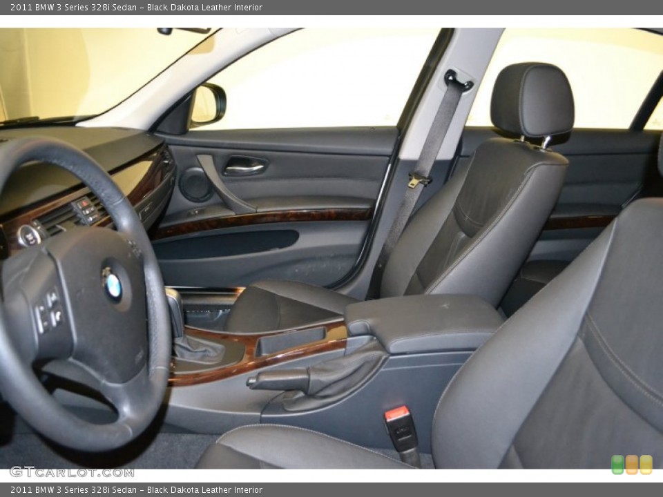 Black Dakota Leather Interior Photo for the 2011 BMW 3 Series 328i Sedan #50481329