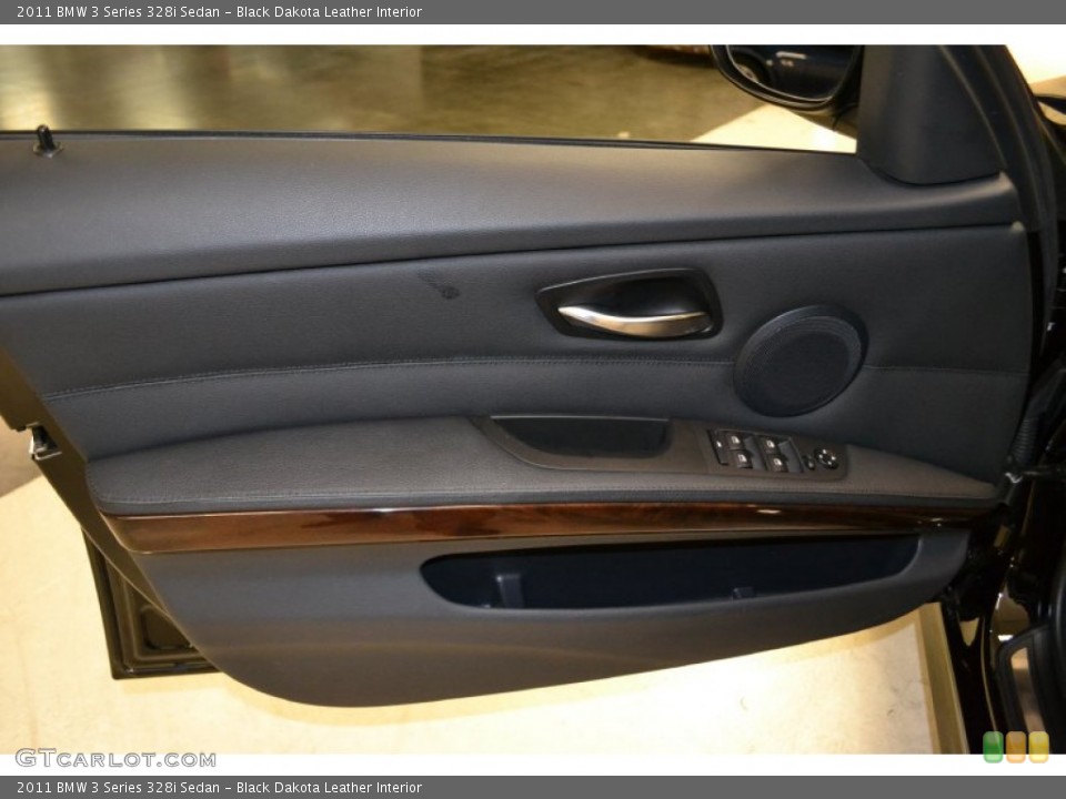 Black Dakota Leather Interior Door Panel for the 2011 BMW 3 Series 328i Sedan #50481790