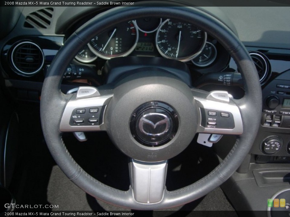 Saddle Brown Interior Steering Wheel for the 2008 Mazda MX-5 Miata Grand Touring Roadster #50483434