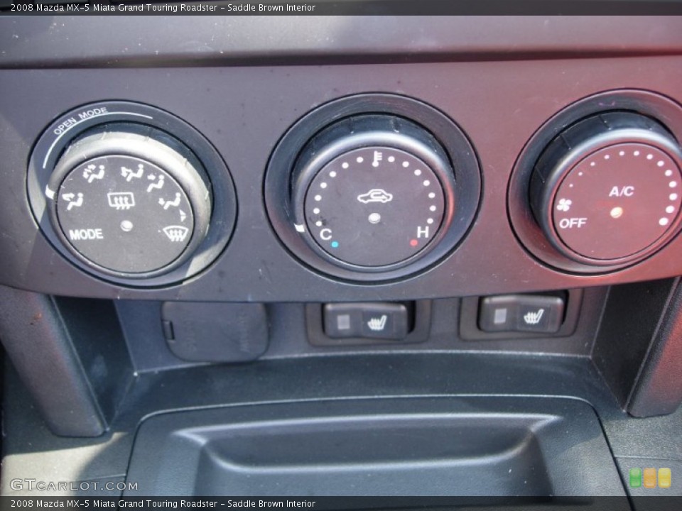 Saddle Brown Interior Controls for the 2008 Mazda MX-5 Miata Grand Touring Roadster #50483557