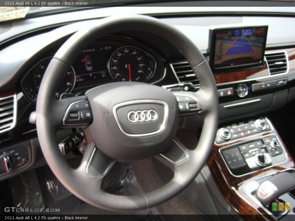 Black Interior Steering Wheel for the 2011 Audi A8 L 4.2 FSI quattro #50483737