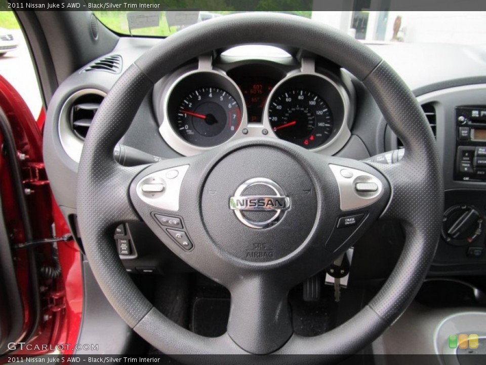 Black/Silver Trim Interior Steering Wheel for the 2011 Nissan Juke S AWD #50484985