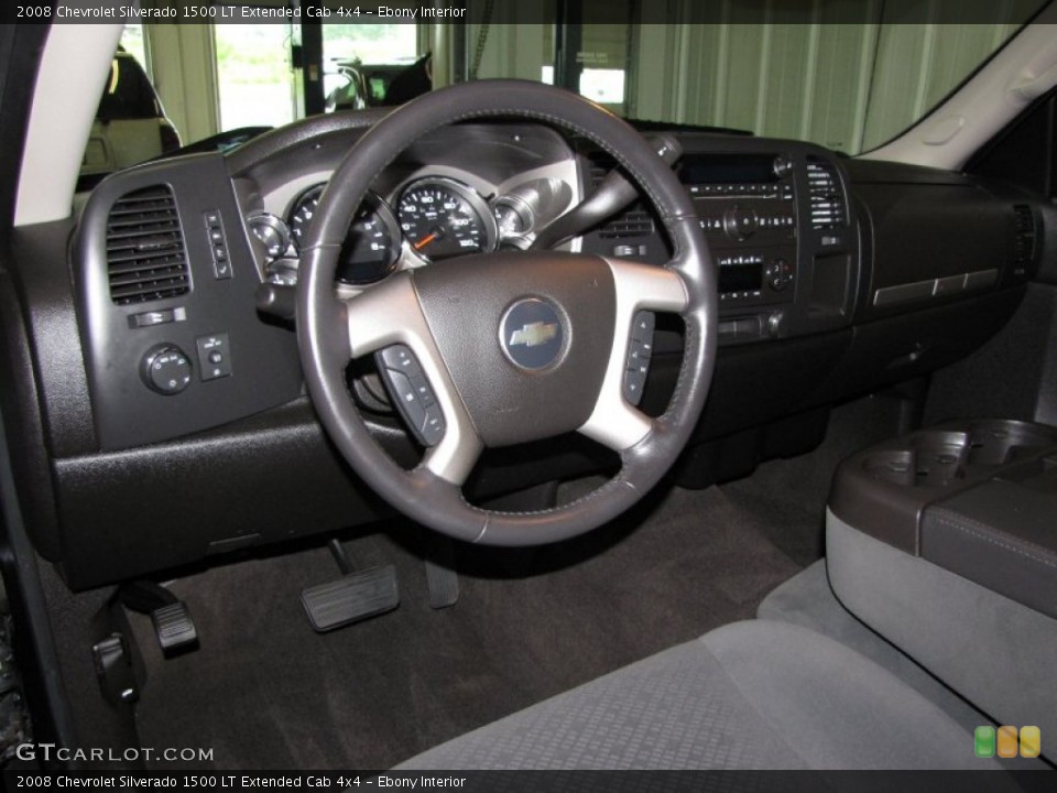 Ebony Interior Dashboard for the 2008 Chevrolet Silverado 1500 LT Extended Cab 4x4 #50487760