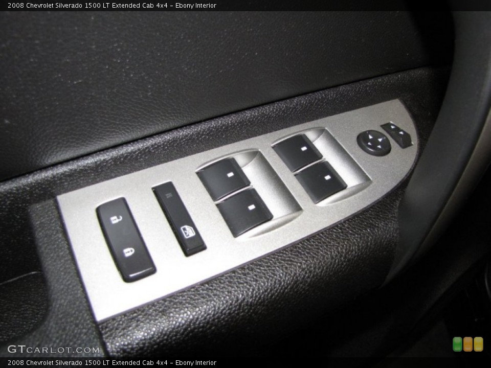 Ebony Interior Controls for the 2008 Chevrolet Silverado 1500 LT Extended Cab 4x4 #50487835