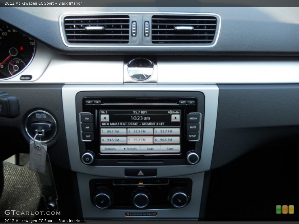 Black Interior Controls for the 2012 Volkswagen CC Sport #50488810