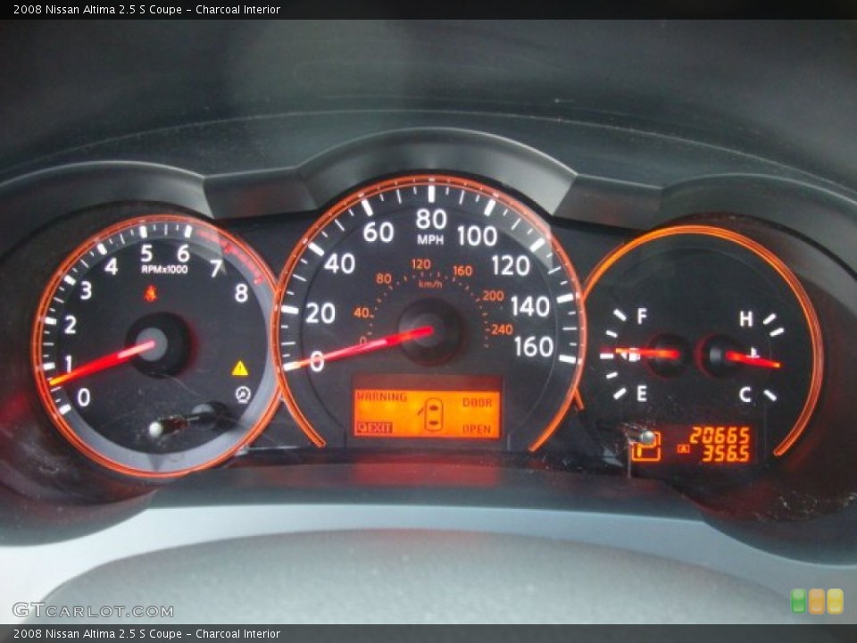 Charcoal Interior Gauges for the 2008 Nissan Altima 2.5 S Coupe #50489626