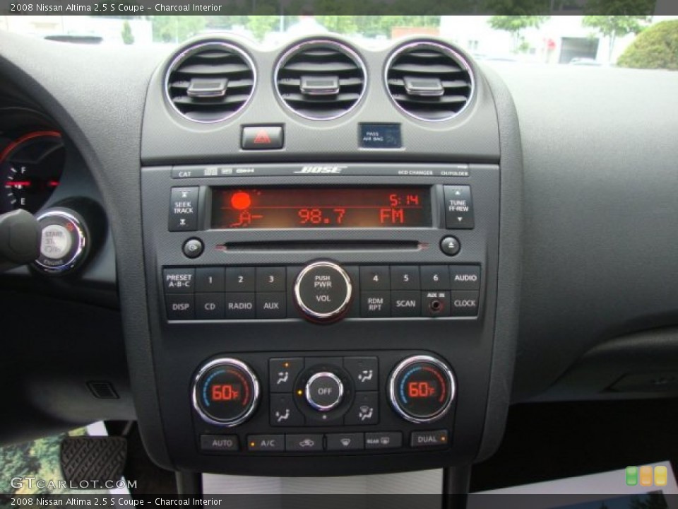 Charcoal Interior Controls for the 2008 Nissan Altima 2.5 S Coupe #50489668