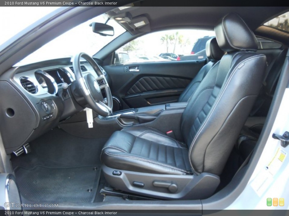 Charcoal Black Interior Photo for the 2010 Ford Mustang V6 Premium Coupe #50490037