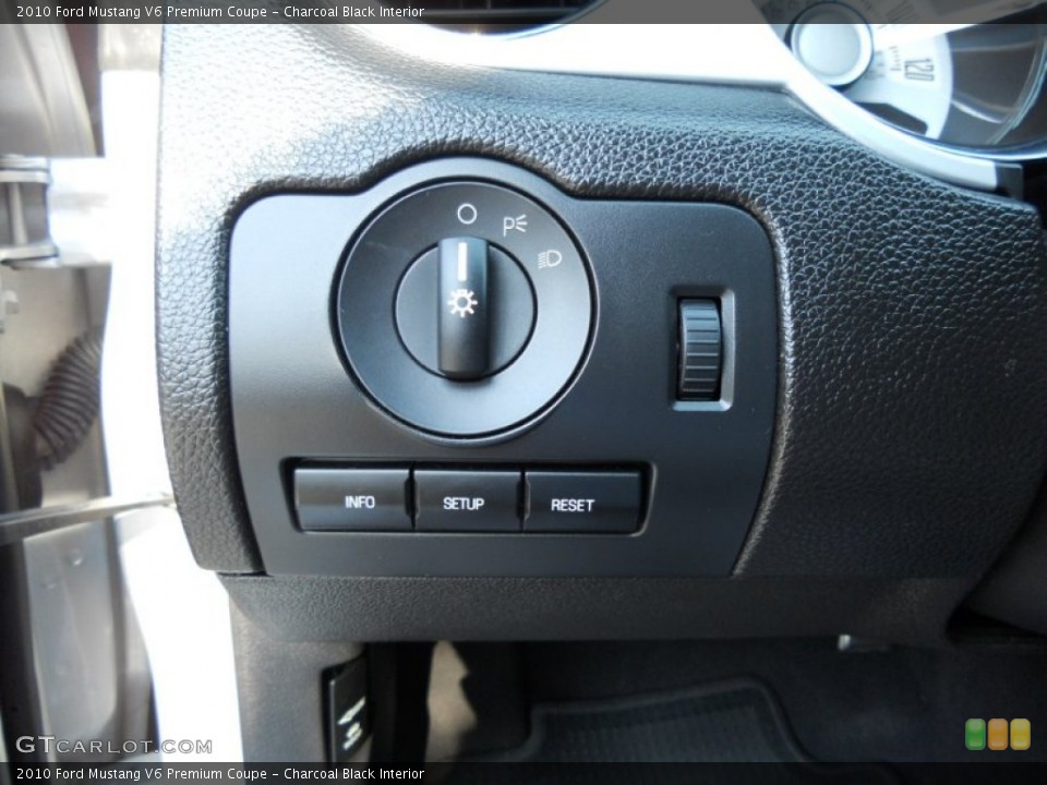 Charcoal Black Interior Controls for the 2010 Ford Mustang V6 Premium Coupe #50490232