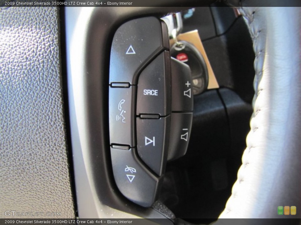 Ebony Interior Controls for the 2009 Chevrolet Silverado 3500HD LTZ Crew Cab 4x4 #50491381