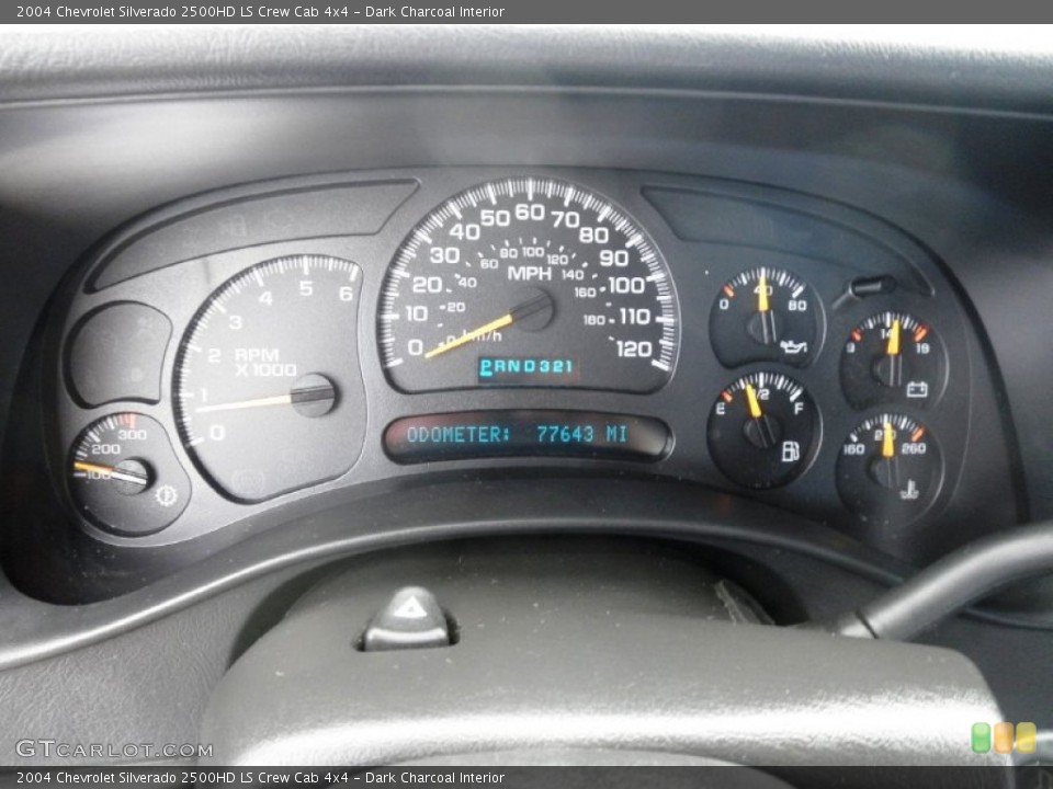 Dark Charcoal Interior Gauges for the 2004 Chevrolet Silverado 2500HD LS Crew Cab 4x4 #50493535