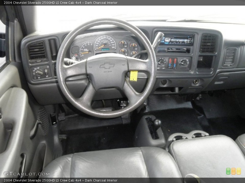 Dark Charcoal Interior Dashboard for the 2004 Chevrolet Silverado 2500HD LS Crew Cab 4x4 #50493550