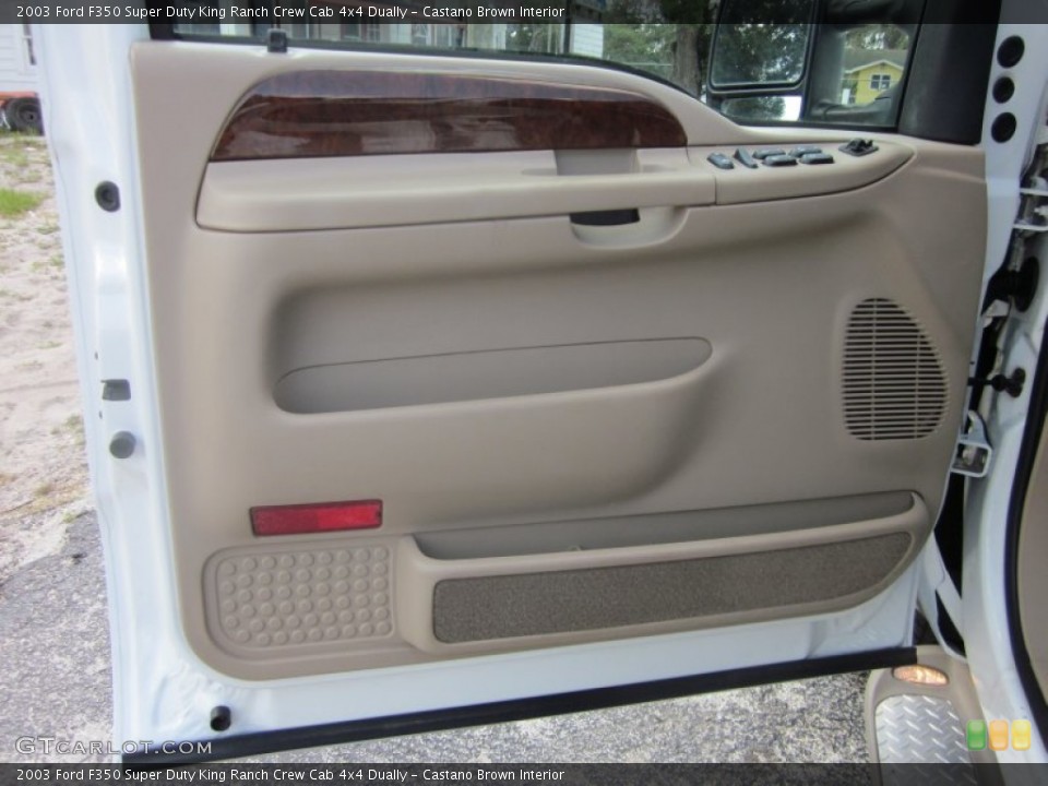 Castano Brown Interior Door Panel for the 2003 Ford F350 Super Duty King Ranch Crew Cab 4x4 Dually #50494363