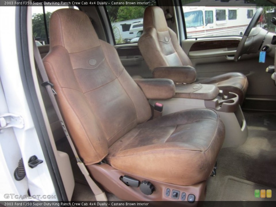 Castano Brown Interior Photo for the 2003 Ford F350 Super Duty King Ranch Crew Cab 4x4 Dually #50494510
