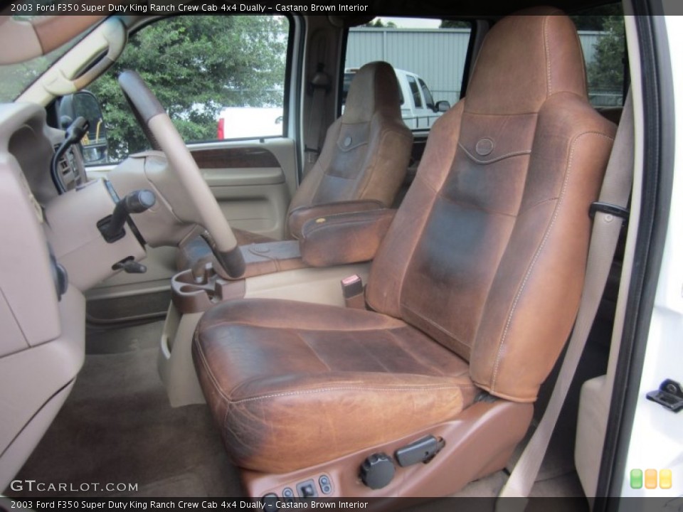 Castano Brown Interior Photo for the 2003 Ford F350 Super Duty King Ranch Crew Cab 4x4 Dually #50494522