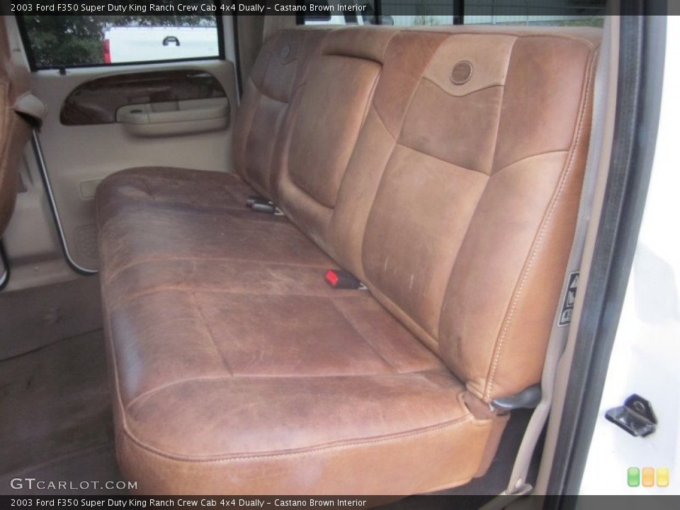 Castano Brown Interior Photo for the 2003 Ford F350 Super Duty King Ranch Crew Cab 4x4 Dually #50494543