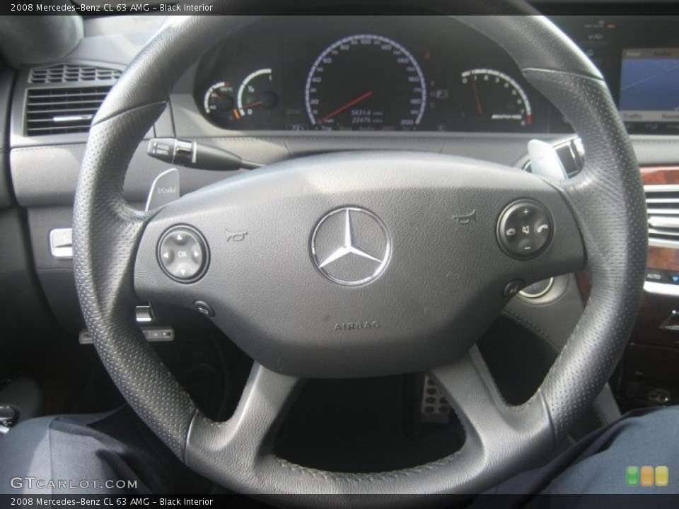 Black Interior Steering Wheel for the 2008 Mercedes-Benz CL 63 AMG #50495593
