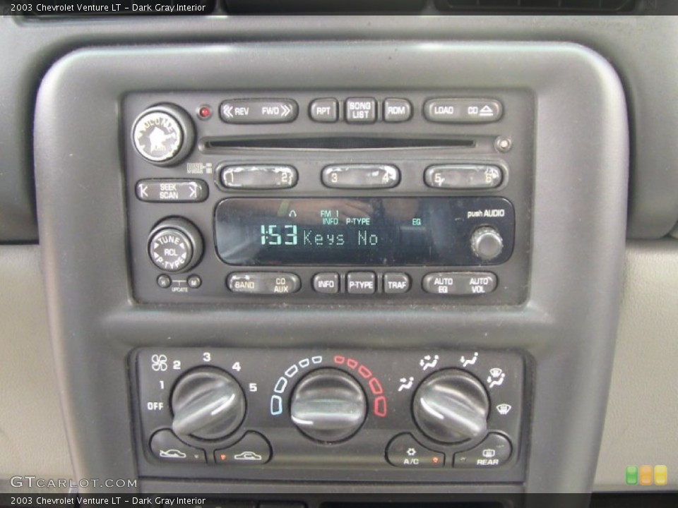Dark Gray Interior Controls for the 2003 Chevrolet Venture LT #50496088