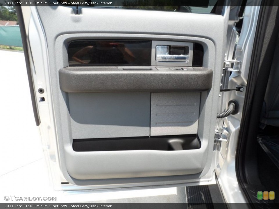 Steel Gray/Black Interior Door Panel for the 2011 Ford F150 Platinum SuperCrew #50496916