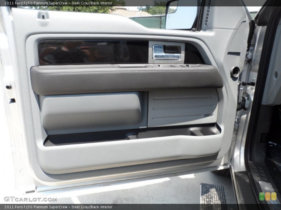 Steel Gray/Black Interior Door Panel for the 2011 Ford F150 Platinum SuperCrew #50496952