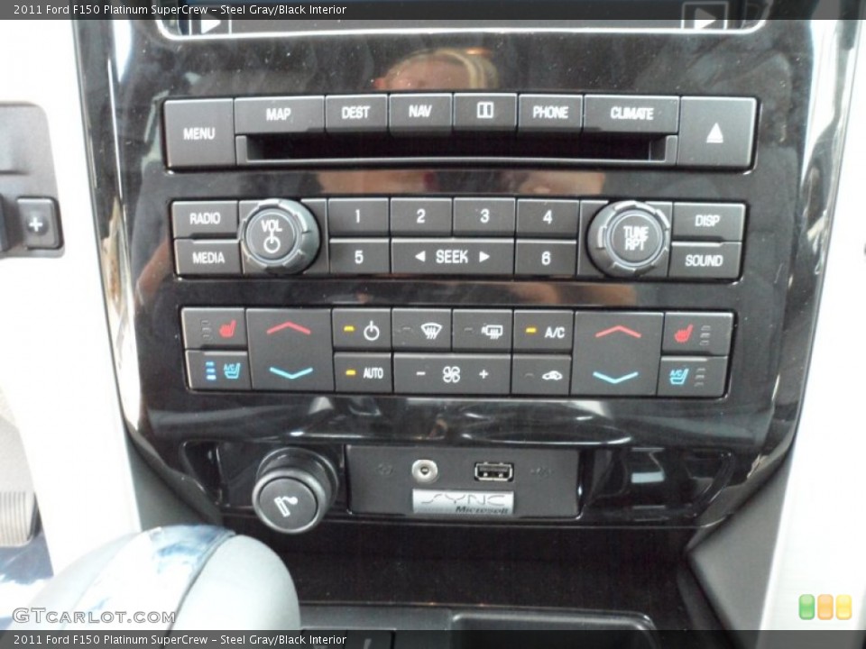 Steel Gray/Black Interior Controls for the 2011 Ford F150 Platinum SuperCrew #50497048