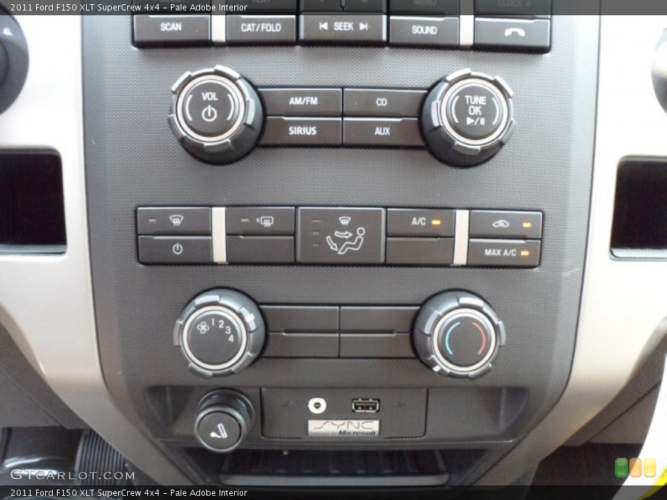 Pale Adobe Interior Controls for the 2011 Ford F150 XLT SuperCrew 4x4 #50497534