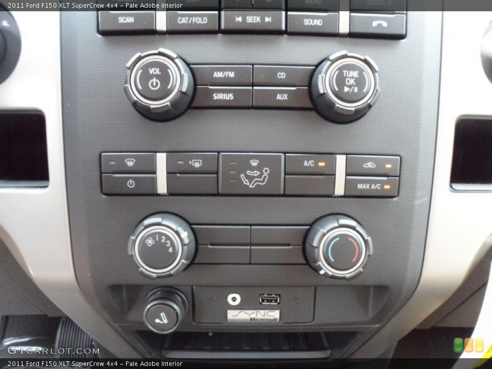 Pale Adobe Interior Controls for the 2011 Ford F150 XLT SuperCrew 4x4 #50497534