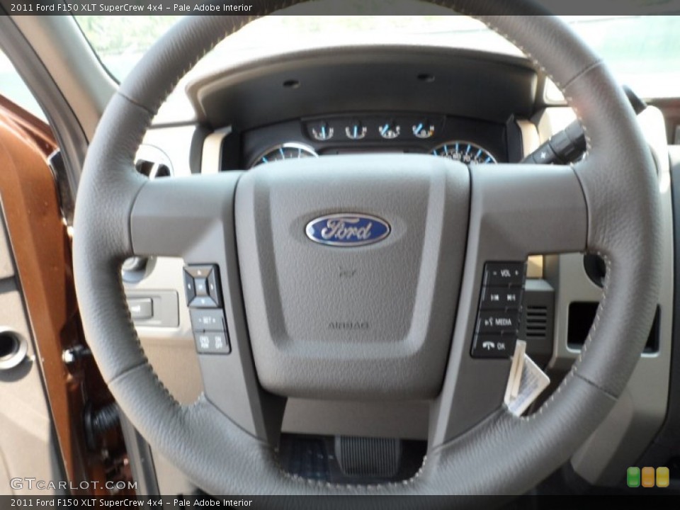 Pale Adobe Interior Steering Wheel for the 2011 Ford F150 XLT SuperCrew 4x4 #50497573