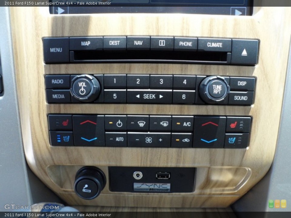 Pale Adobe Interior Controls for the 2011 Ford F150 Lariat SuperCrew 4x4 #50497990