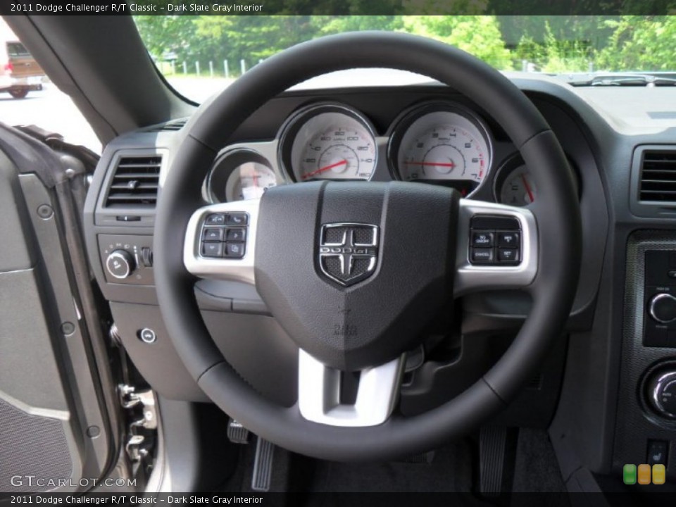 Dark Slate Gray Interior Steering Wheel for the 2011 Dodge Challenger R/T Classic #50499797