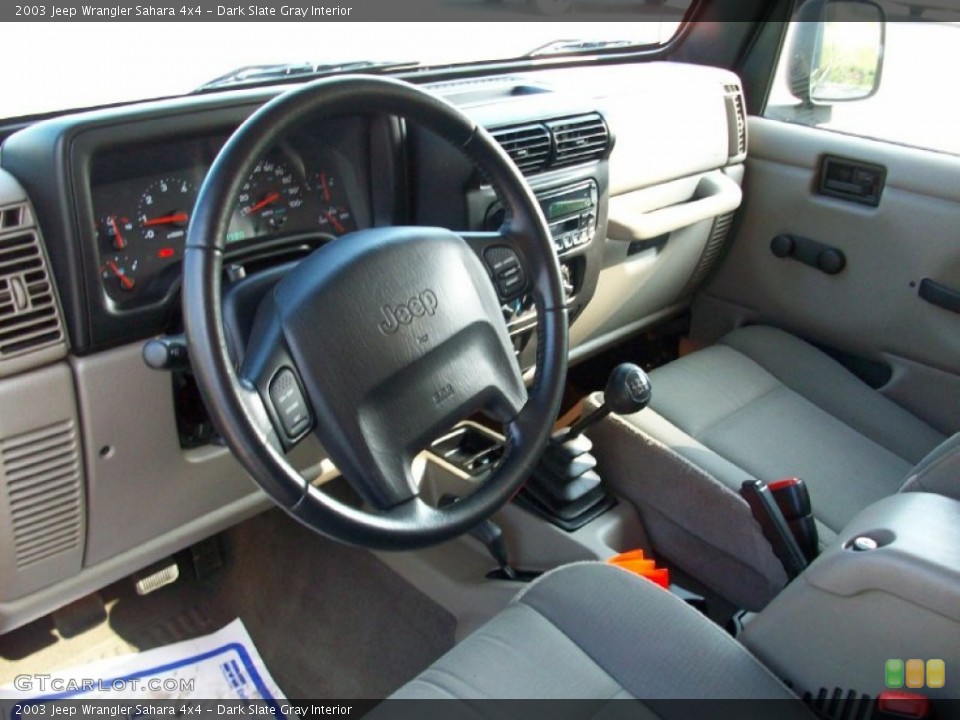 Dark Slate Gray Interior Photo for the 2003 Jeep Wrangler Sahara 4x4 #50501090