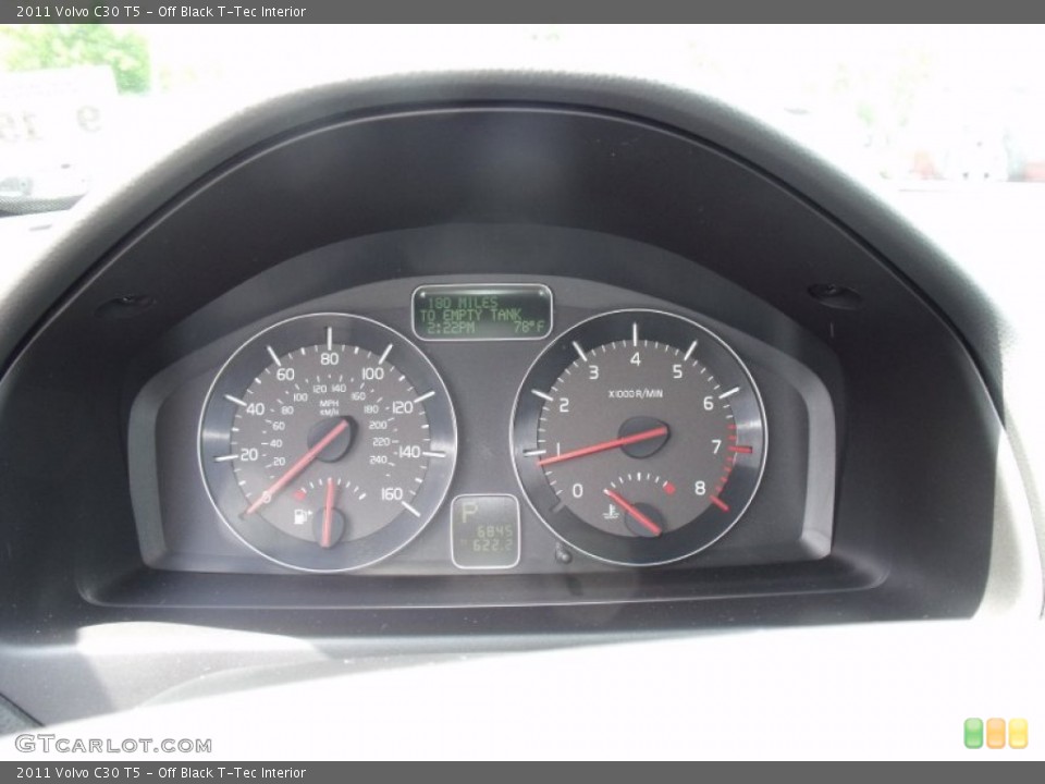 Off Black T-Tec Interior Gauges for the 2011 Volvo C30 T5 #50501204