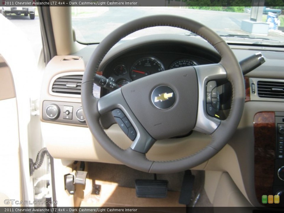 Dark Cashmere/Light Cashmere Interior Steering Wheel for the 2011 Chevrolet Avalanche LTZ 4x4 #50502448