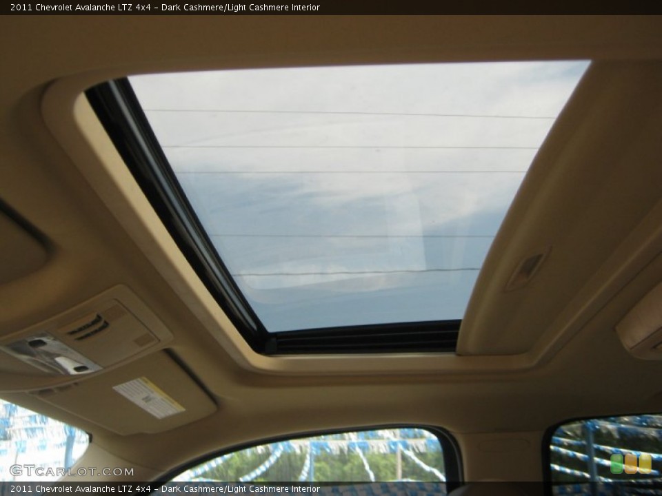 Dark Cashmere/Light Cashmere Interior Sunroof for the 2011 Chevrolet Avalanche LTZ 4x4 #50502472