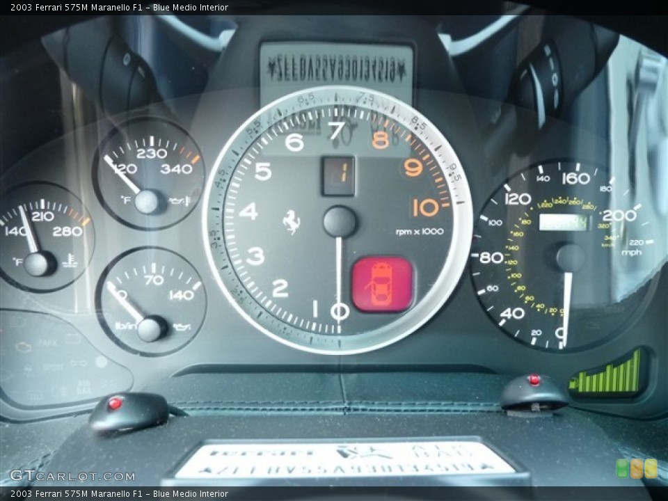 Blue Medio Interior Gauges for the 2003 Ferrari 575M Maranello F1 #50503393