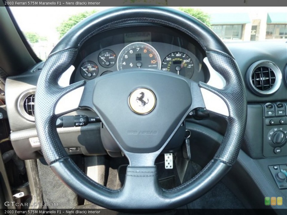 Nero (Black) Interior Steering Wheel for the 2003 Ferrari 575M Maranello F1 #50503762