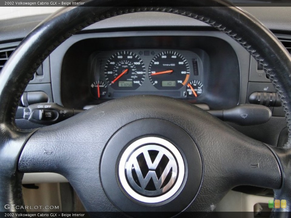 Beige Interior Steering Wheel for the 2002 Volkswagen Cabrio GLX #50505955